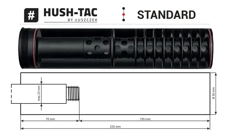 Tlumič HUSH-TAC Standard 8 mm