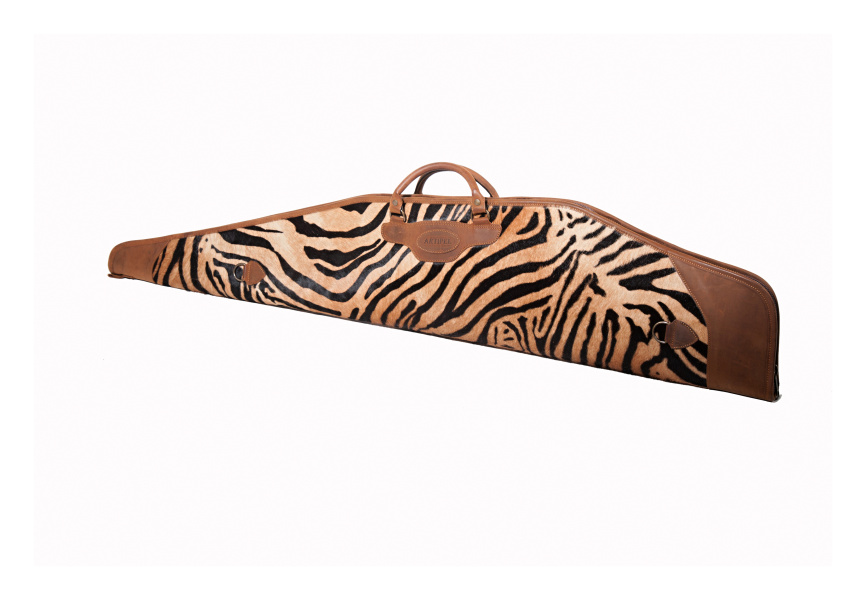 Pouzdro na zbraň (kulovnici s optikou 25 cm) Tiger Line s kapsou - vnitřní výstelka z pravé ovčí vlny ARTIPEL