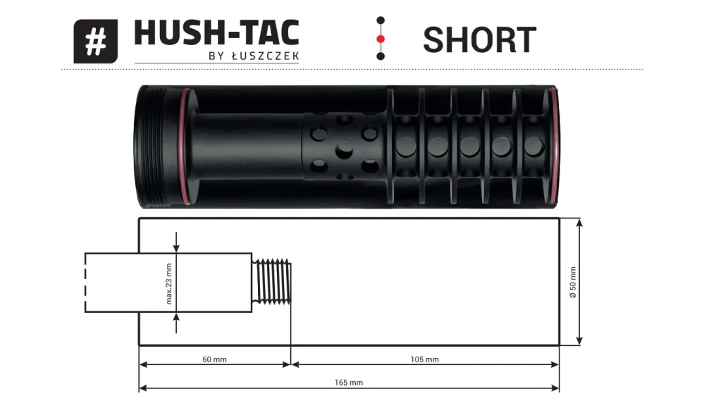 Tlumič HUSH-TAC Short 8 mm