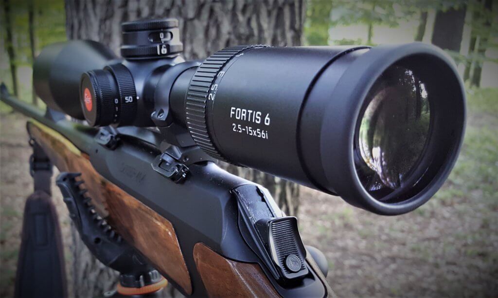 Leica Fortis 6 2.5-15 x 56i, kříž L-4a s BDC věžičkou a se šínou