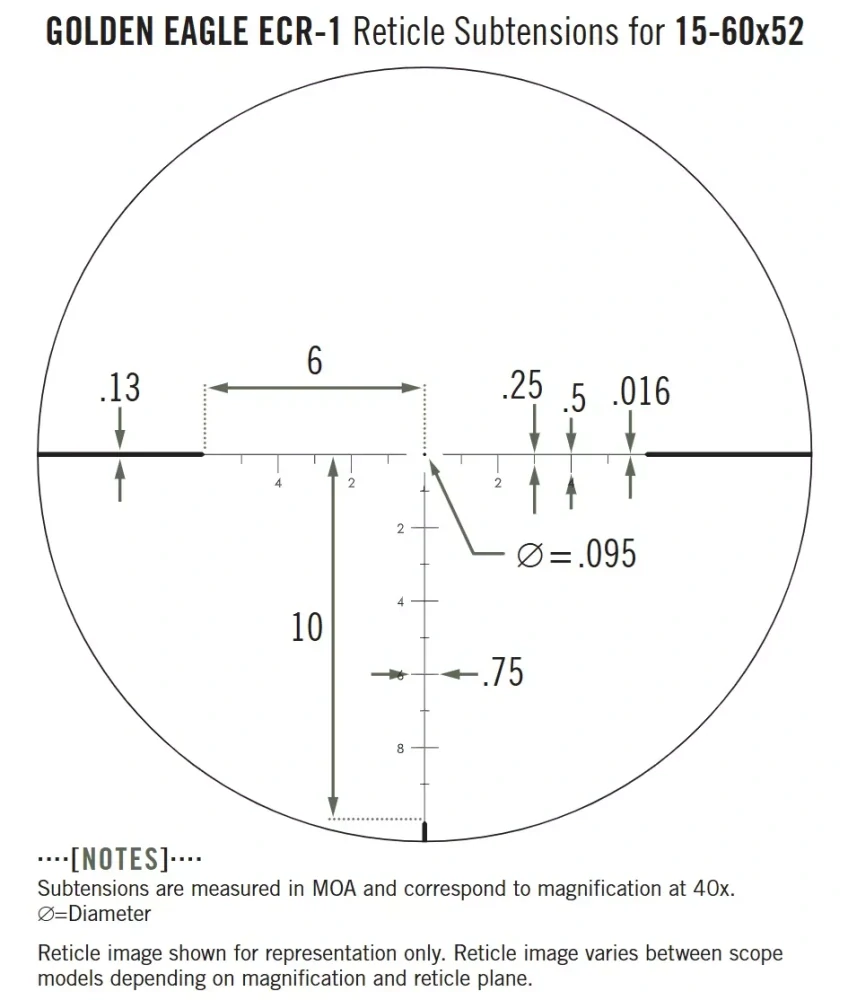 Vortex Golden Eagle HD 15-60x52 ECR-1 SFP MOA